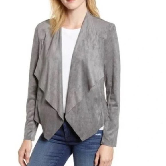 Kut from the Kloth Jackets & Blazers - NWT Kut From The Kloth Tayanita Vegan Faux Suede Drape Front Jacket Grey | Large